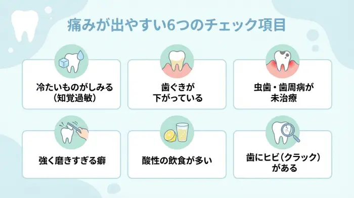 痛みが出やすいのはどんな人？（初心者が最初にチェックすべき6項目）