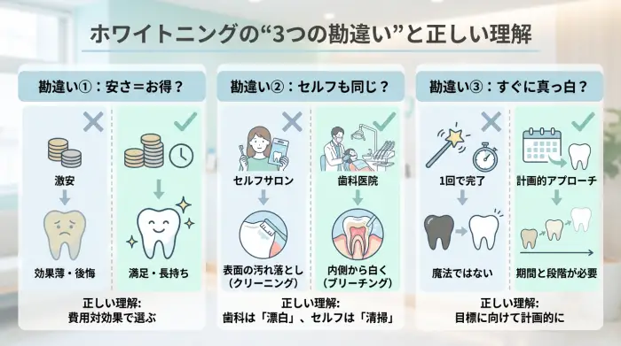 まずは知っておきたい！ホワイトニングでよくある“3つの勘違い”