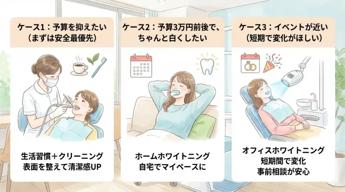 実例でイメージできる｜よくあるホワイトニングのケーススタディ3選