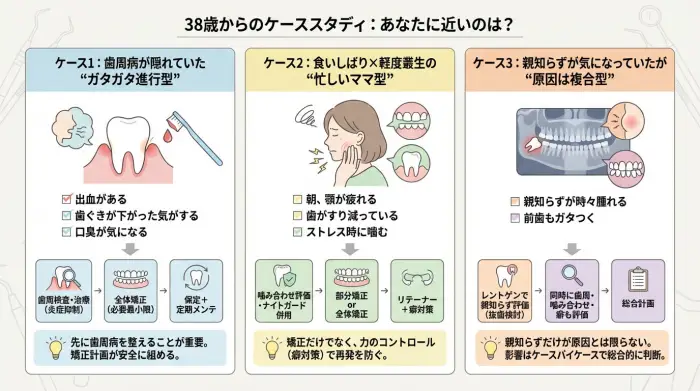 実例でイメージが湧く：38歳からの歯列矯正