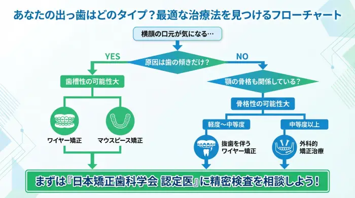 【原因別】後悔しない出っ歯の治療法の選び方｜矯正専門医が全選択肢を徹底解説