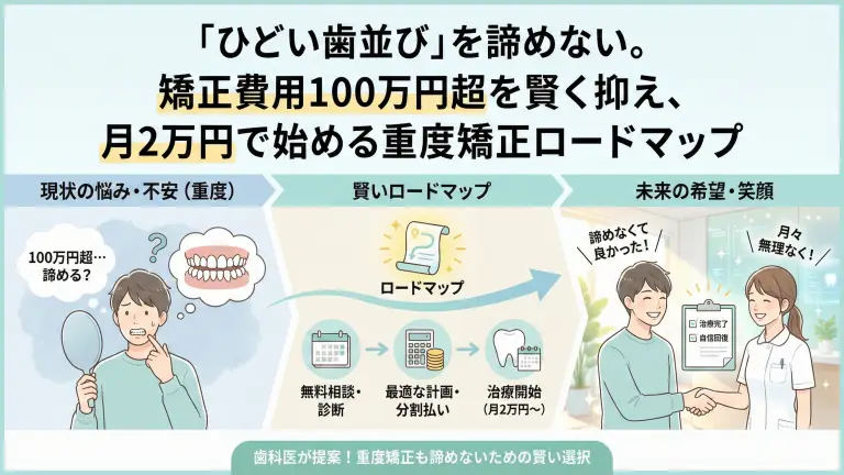「ひどい歯並び」を諦めない。矯正費用100万円超を賢く抑え、月2万円で始める重度矯正ロードマップ