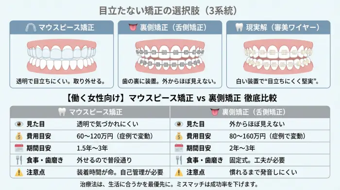 もう「銀色のワイヤー」だけじゃない。今のあなたに選べる“目立たない矯正”のリアル