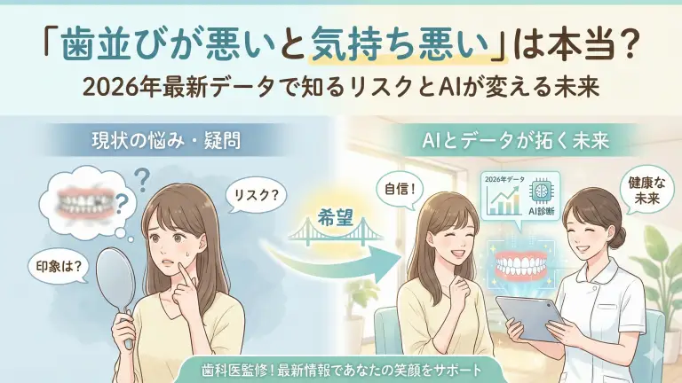 「歯並びが悪いと気持ち悪い」は本当？2026年最新データで知るリスクとAIが変える未来