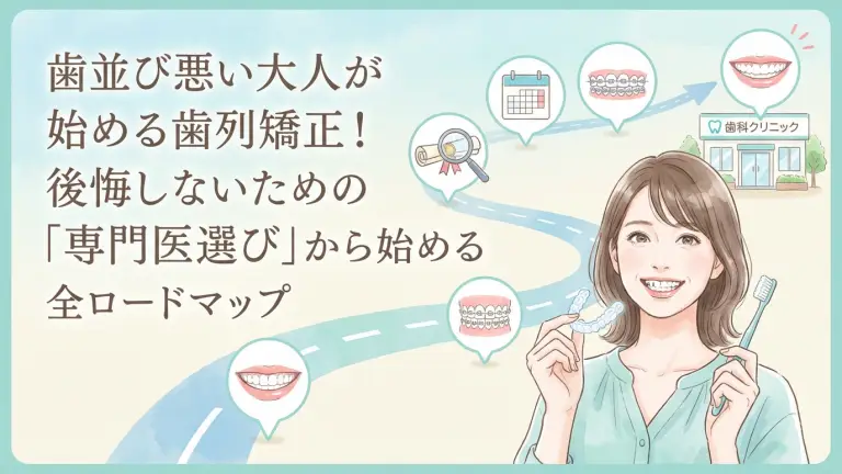 歯並び悪い大人が始める歯列矯正！後悔しないための「専門医選び」から始める全ロードマップ