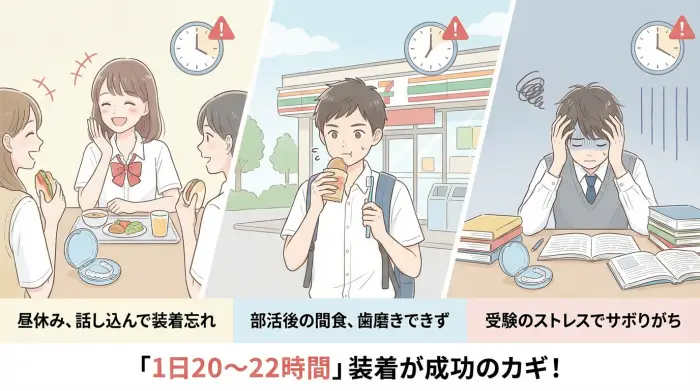 高校生のマウスピース矯正が失敗しやすい最大原因は「装着時間」です