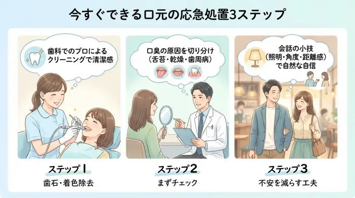 【今すぐできる】矯正前でも印象を上げる「口元の応急処置」3ステップ