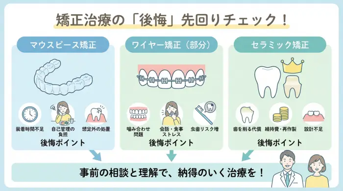 【深掘り】後悔しやすいのはどれ？“失敗パターン”で先回りして防ぐ