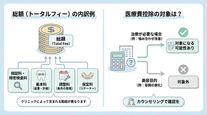 歯列矯正のリアルな費用と期間の目安は?総額と医療費控除まで解説