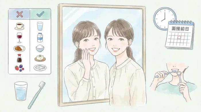 面接前日にやるならここまで：施術後24時間の“黄ばみ戻り”を防ぐ過ごし方