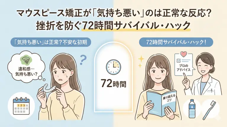 マウスピース矯正が「気持ち悪い」のは正常な反応？挫折を防ぐ72時間サバイバル・ハック