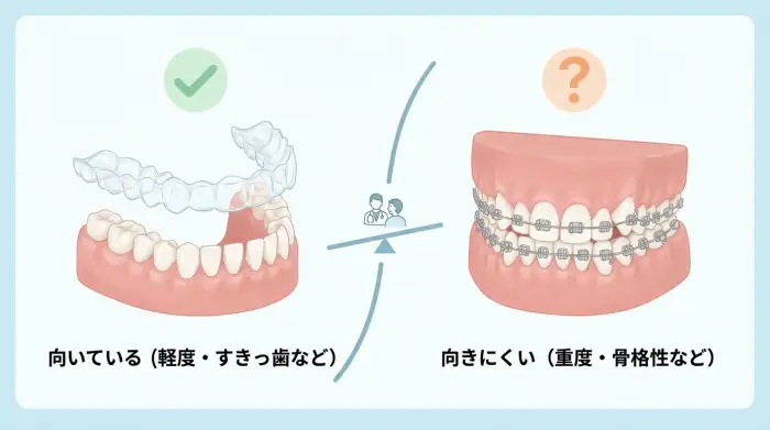 「マウスピース矯正が向く人／向きにくい人」境界線はここ