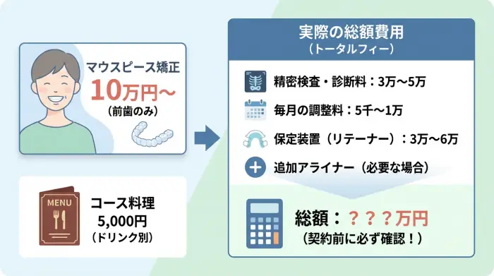 なぜ「前歯だけ歯列矯正10万円～」の広告に注意が必要なのか？