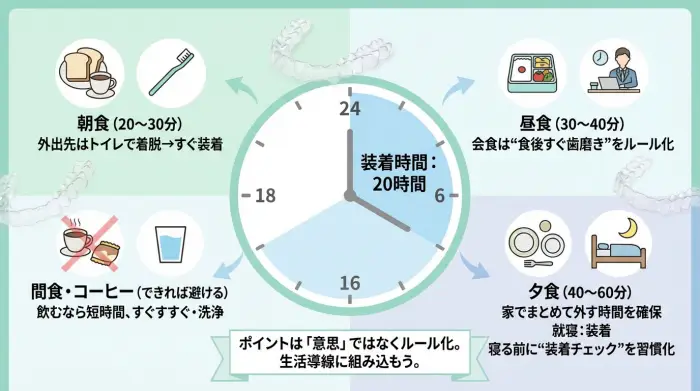 「バレない」を現実にする：装着時間20時間を守る生活設計テンプレ