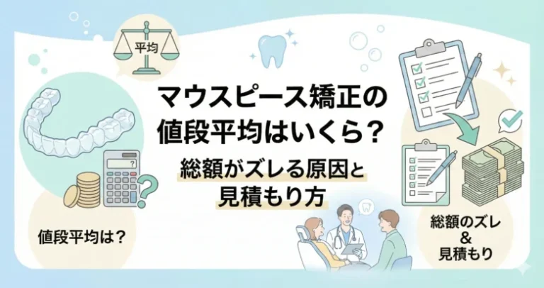 マウスピース矯正の値段平均はいくら？総額がズレる原因と見積もり方
