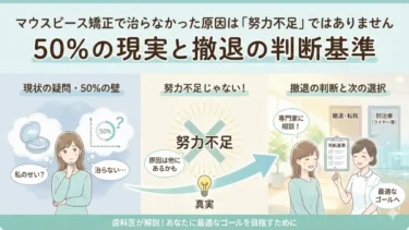 マウスピース矯正で治らなかった原因は「努力不足」ではありません｜50％の現実と撤退の判断基準