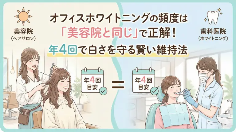 オフィスホワイトニングの頻度は「美容院と同じ」で正解！年4回で白さを守る賢い維持法