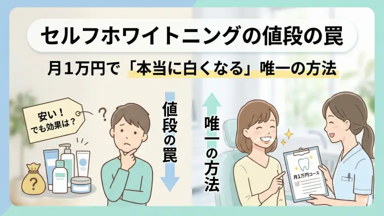 セルフホワイトニングの値段の罠｜月1万円で「本当に白くなる」唯一の方法 セルフホワイトニング 値段