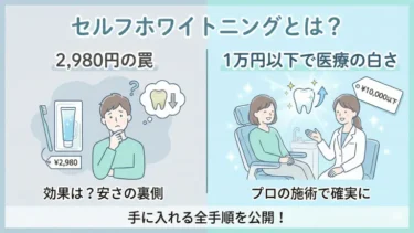 セルフホワイトニングとは？2,980円の罠と「1万円以下で医療の白さ」を手に入れる全手順