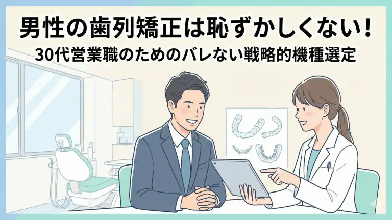 男性の歯列矯正は恥ずかしくない！30代営業職のためのバレない戦略的機種選定
