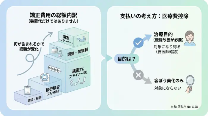 歯列矯正費用の不安を現実的にする：総額の内訳と、支払いの考え方