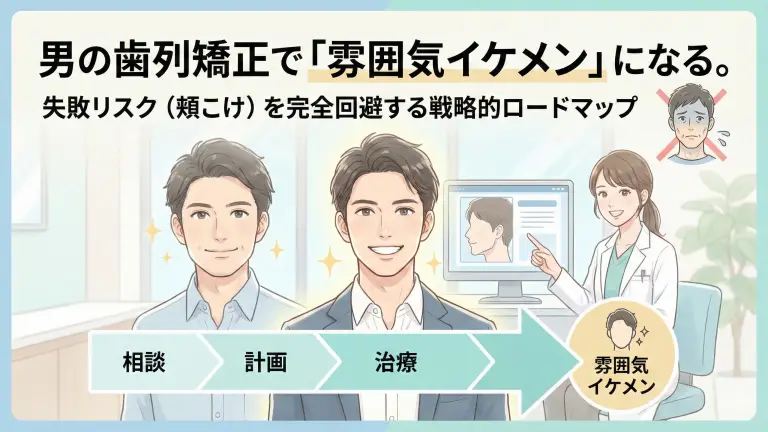男の歯列矯正で「雰囲気イケメン」になる。失敗リスク（頬こけ）を完全回避する戦略的ロードマップ