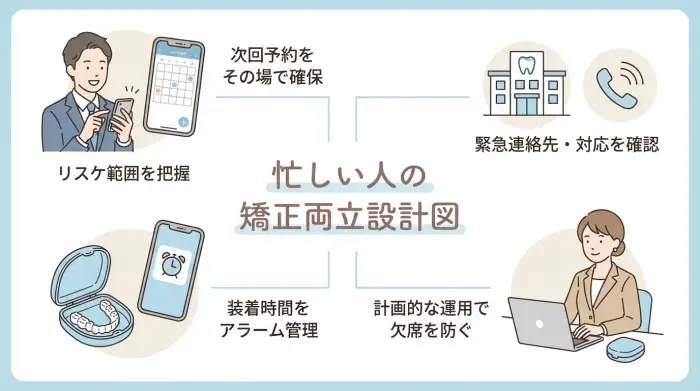 歯列矯正の診察の欠席を減らす“予約と運用の型”【忙しい人向け】