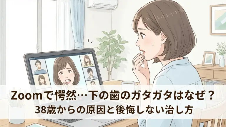 Zoomで愕然…下の歯のガタガタはなぜ？38歳からの原因と後悔しない治し方