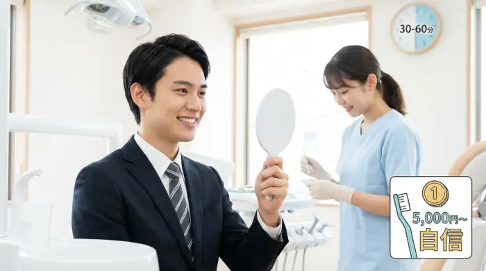 まず就活生の賢い一手は「歯科医院のクリーニング（PMTC）」です