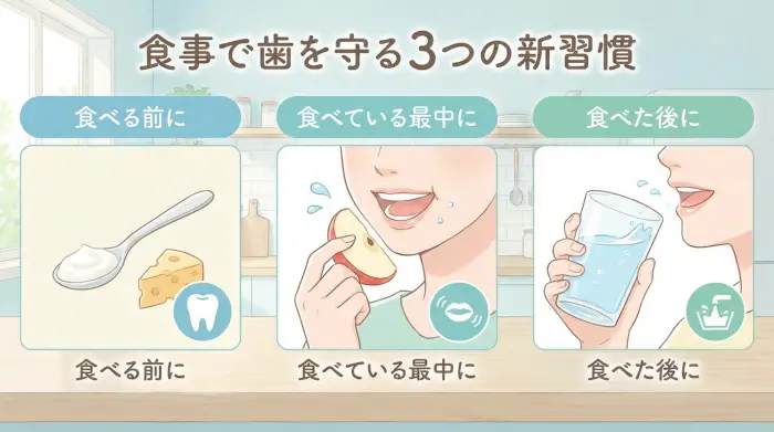 【実践編】明日からできる!食事で歯を守る3つの新習慣