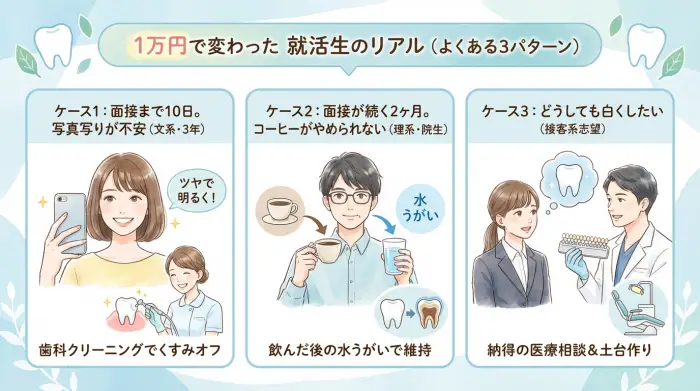 【ケーススタディ】“1万円で変わった”就活生のリアル（よくある3パターン）