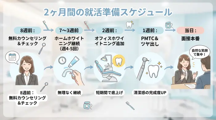 ケーススタディ：2ヶ月で「無理なく」間に合わせた就活生の例