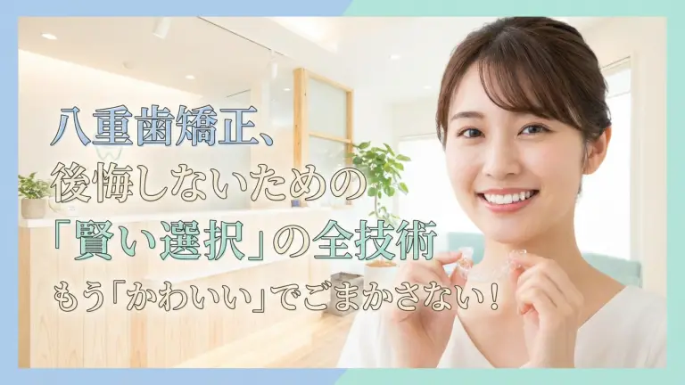 八重歯矯正、後悔しないための「賢い選択」の全技術｜もう「かわいい」でごまかさない！