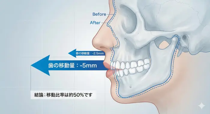 歯を下げると唇はどう変わる？医学的な「変化率」の真実