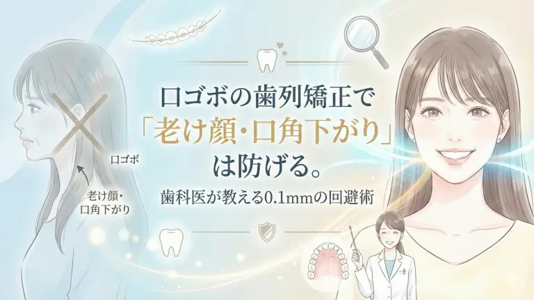 口ゴボの歯列矯正で「老け顔・口角下がり」は防げる。歯科医が教える0.1mmの回避術