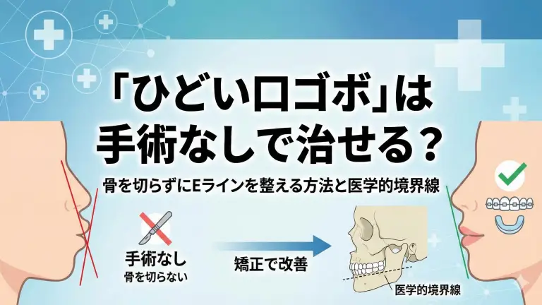 「ひどい口ゴボ」は手術なし矯正で治せる？ 骨を切らずにEラインを整える「カモフラージュ矯正」の境界線と成功法則