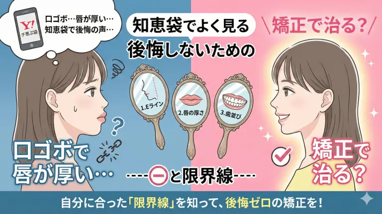 口ゴボで唇が厚い…矯正で治る？知恵袋でよく見る後悔しないための「3つの鏡チェック」と限界線