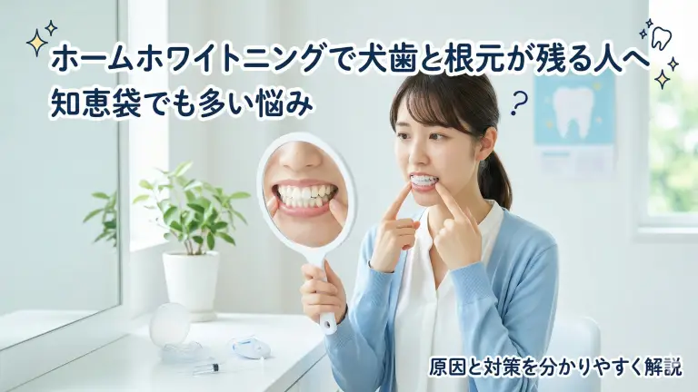 ホームホワイトニングで犬歯と根元が残る人へ｜知恵袋でも多い悩み