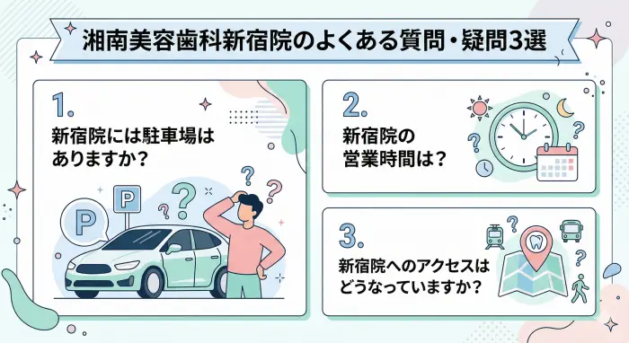 湘南美容歯科新宿院のよくある質問・疑問3選